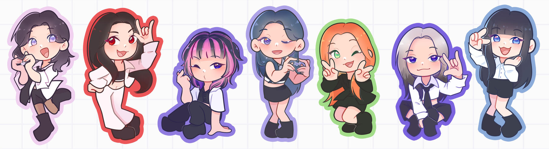 Dreamcatcher "JUSTICE" Chibis - $10 each Dreamcatcher "JUSTICE" Chibis - $10 each